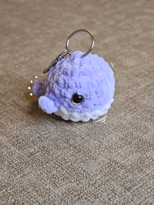 Crochet Whale Keychain
