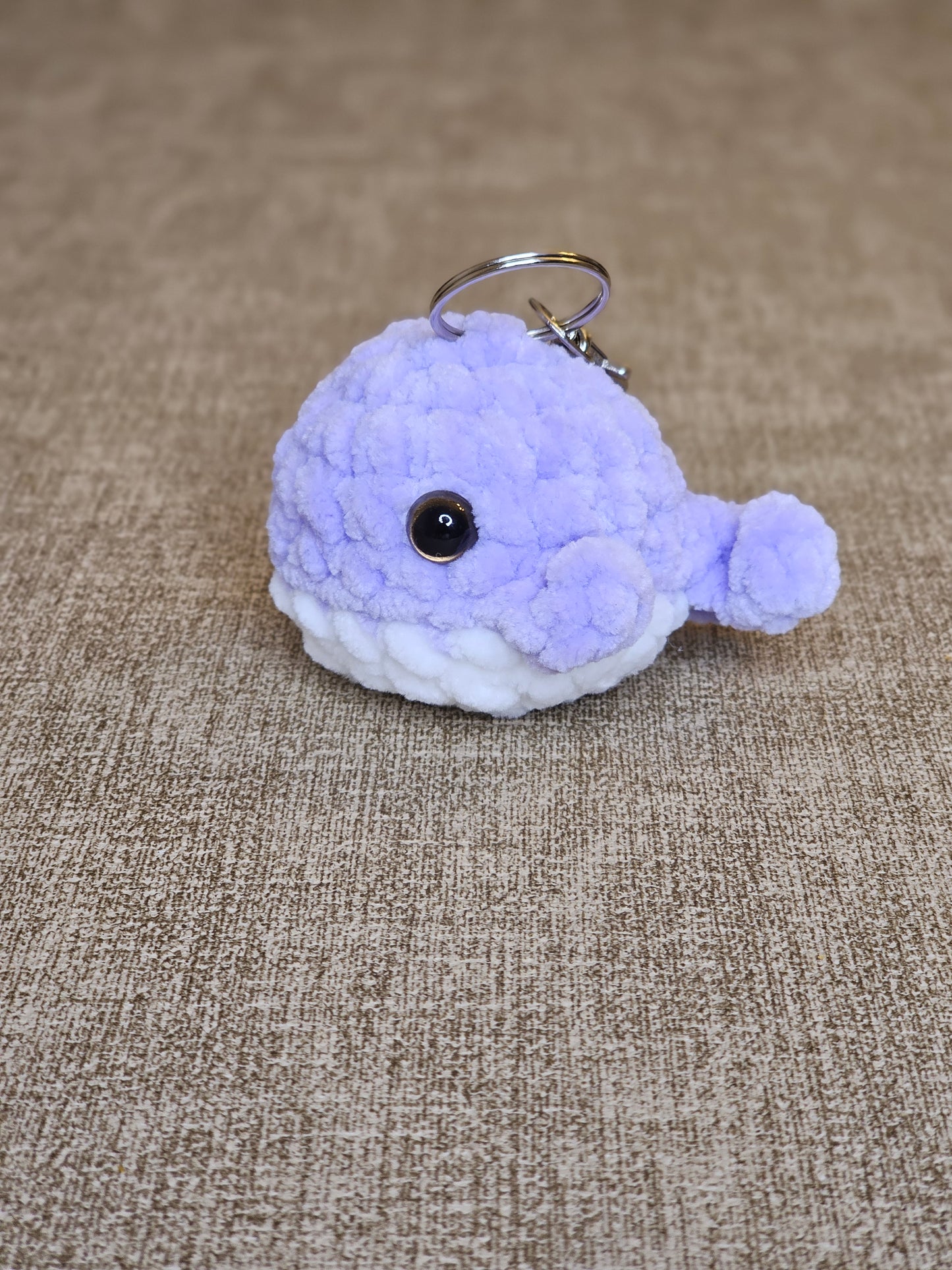 Crochet Whale Keychain