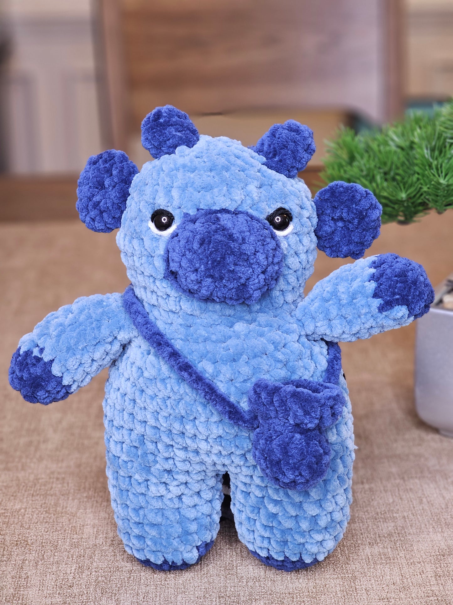 Blueberry Crochet Cow